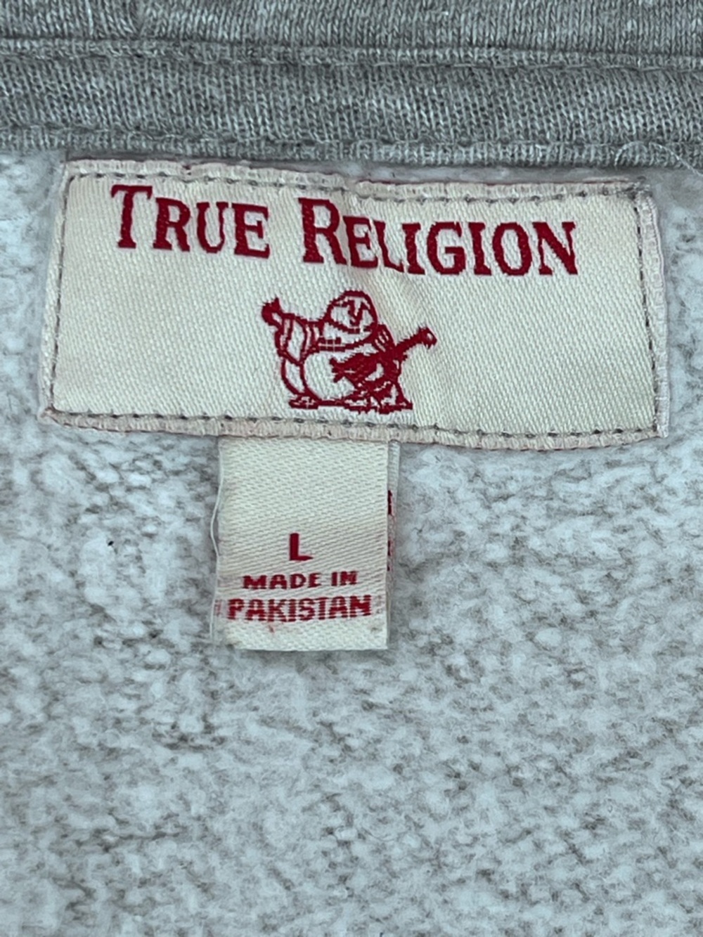 True Religion Boys Full Zip Fleece Hoodie with Paint Drip Logo Size L; School - Picture 11 of 13